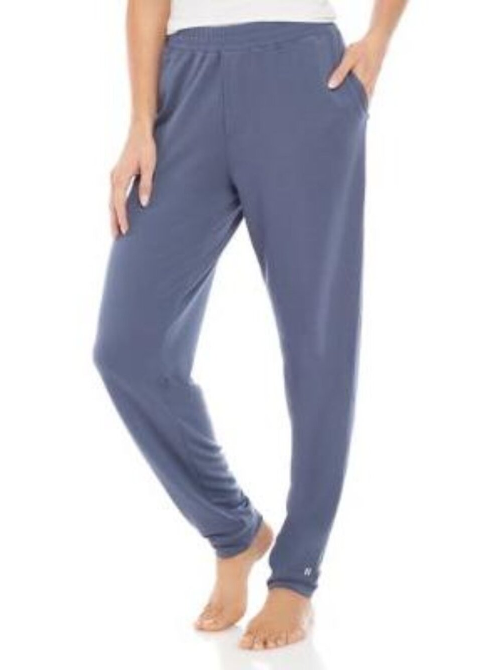 #2391 Hue Super-Soft French Terry Cuffed Lounge Pants - Vintage Indigo
